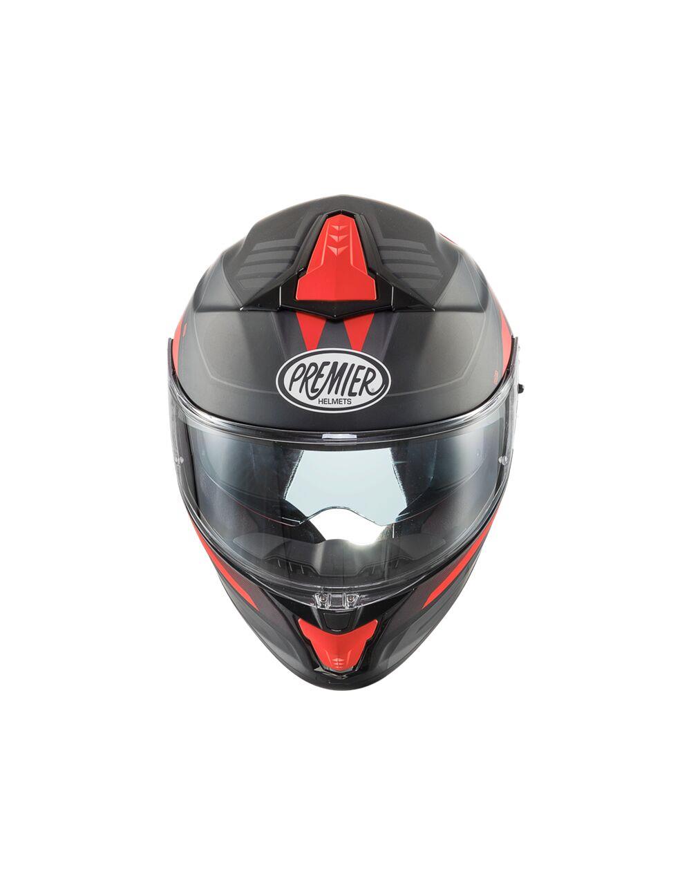 PREMIER HELMETS Evoluzione Red/Black Motorcycle Helmet