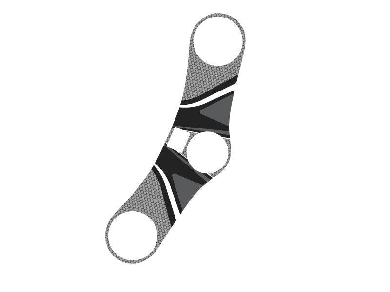 PUIG Radikal Yoke Protector Grey for Honda CBR600 RR 05-06 6970U