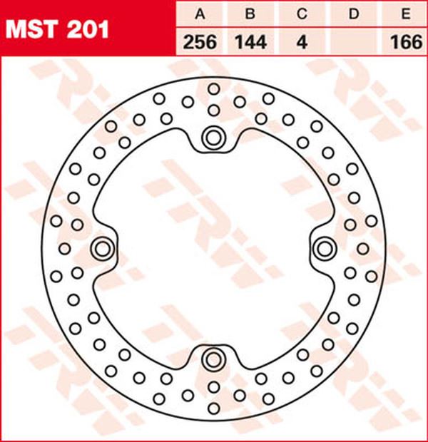 Trw Round Fixed Brake Rotor 250-299mm For Honda XL 700 V 1986-2013 Steel MST201