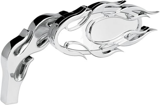 Arlen Ness Micro-Mirror Chrome Silver Screw-In Oval Right 13-071