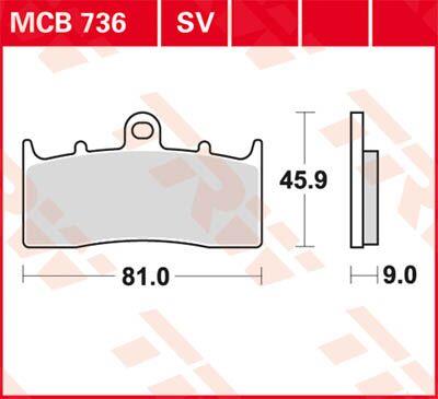 Trw SV Series Sindered Brake Pads For BMW K 1600 GT 2000-2026 MCB736SV