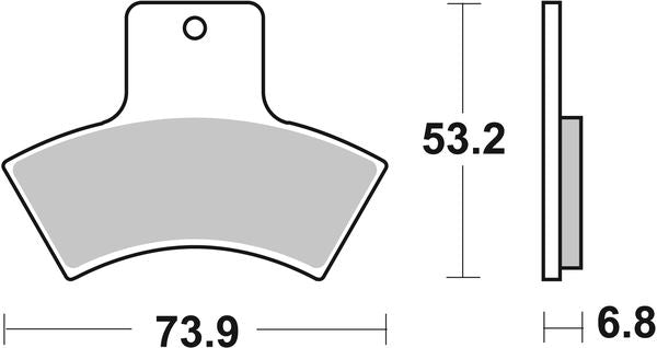 Sbs All-Terrain Sintered Brake Pads For Polaris Sportsman 400 HO 98-13 755ATS