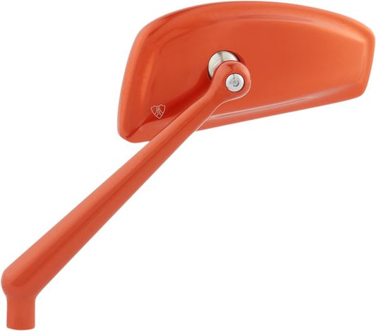 Arlen Ness Tearchop Mirror Anodized Orange Stainless Steel Screw-In Left 510-015
