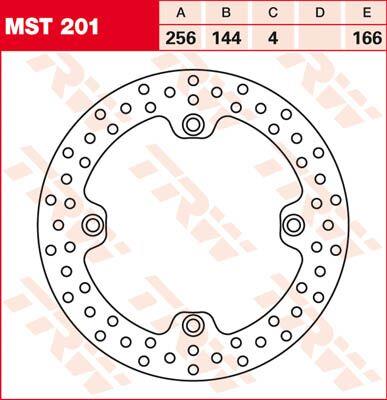 Trw Round Fixed Brake Rotor 250-299mm For Honda XL 700 V 1986-2013 Steel MST201