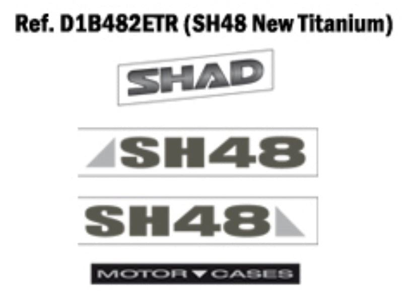 SHAD SH48 Replacement Sticker (Titanium) D1B482ETR