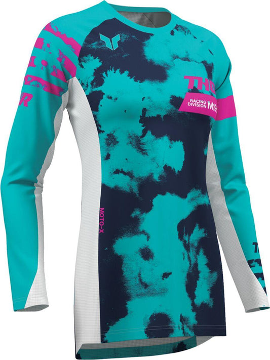 THOR Women's Launchmode Bleach Jersey White/Blue