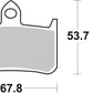 Sbs HF Street Ceramic Organic Brake Pads For Honda CB 900 F 1988-2006 622HF