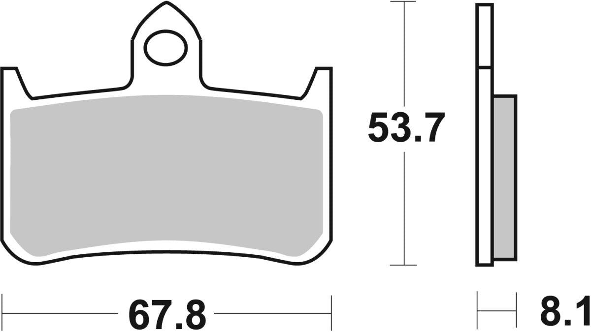 Sbs HF Street Ceramic Organic Brake Pads For Honda CB 900 F 1988-2006 622HF