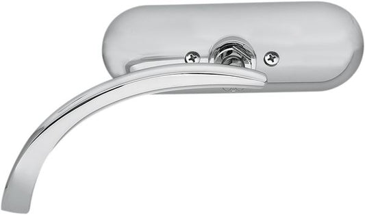 Arlen Ness Micro-Mirror Chrome Silver Screw-In Convex Oval Left 13-406