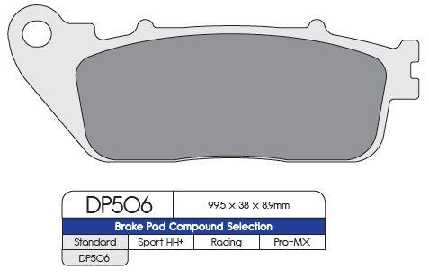 Dp Brakes Standard Sintered Metal Brake Pads For Honda CB 1000 R 2008-2024 DP506