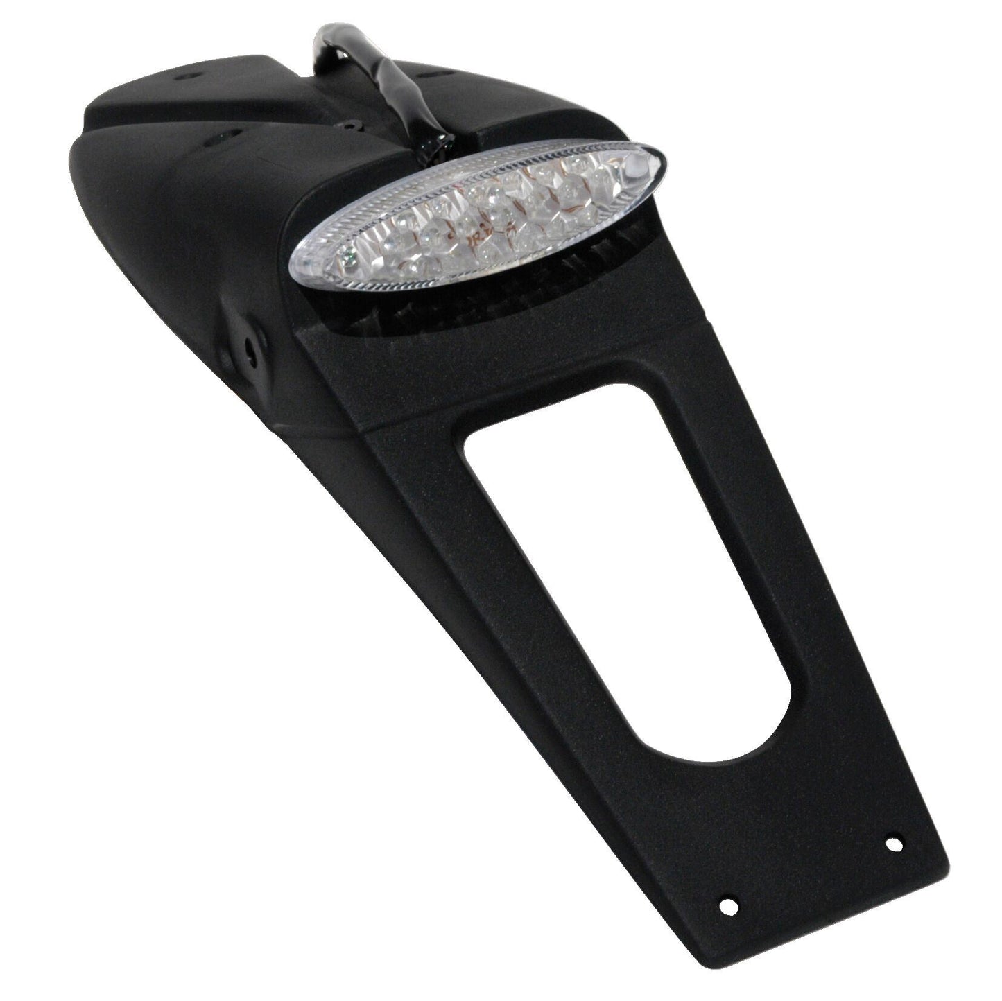 UFO LICENSE PLATE HOLDER W/ CLEAR LED-LIGHT (E11 & DOT) BLACK PP01219CL