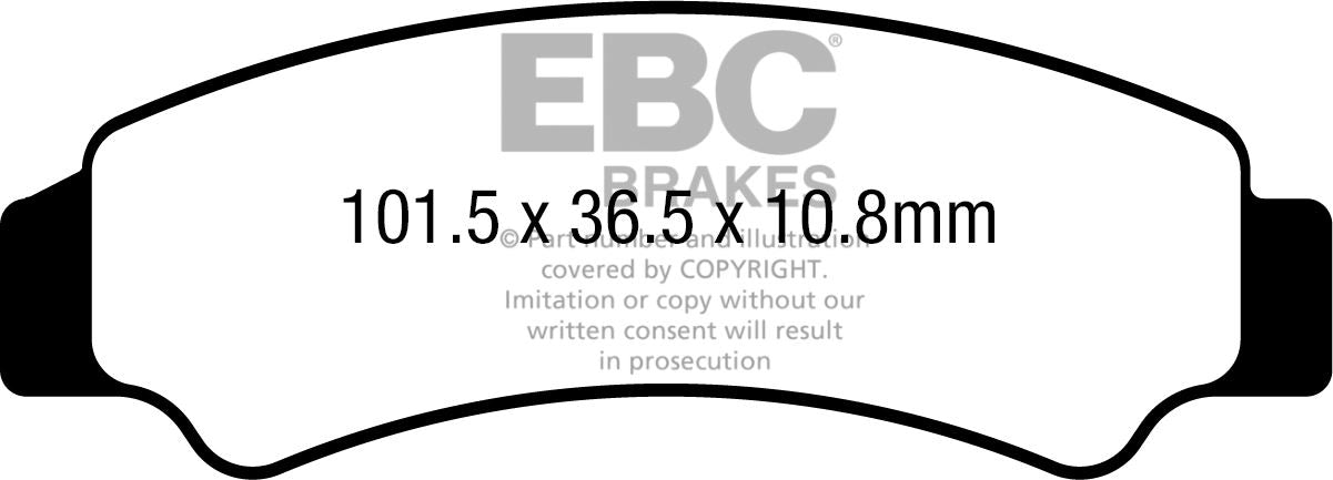 Ebc TT Sport Carbon Fusion Brake Pads For CF Moto CFORCE 625 EFI 17-24 FA726TT