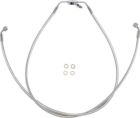 Magnum Shielding Lower Brake Line Assemblies For Harley FXLRS 1923 16-24 37024