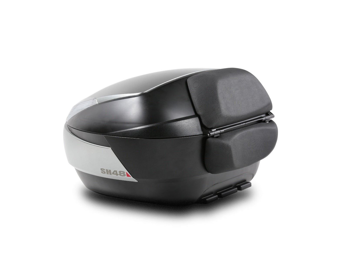 SHAD SH48 Top Box Black/Titanium inc Backrest And Carbon Cover D0B48406R