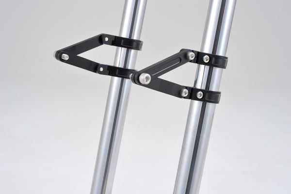 Daytona Headlight Bracket Set CNC Adjustable Black Fork Mount Pair 80725