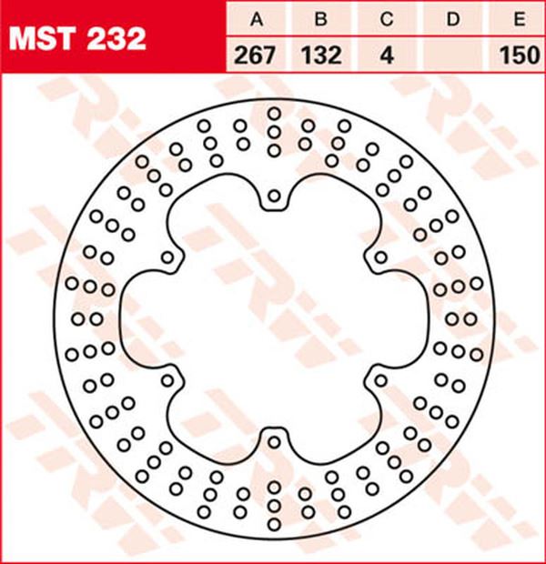 Trw Round Fixed Brake Rotor 250-299mm For Yamaha XT 600 E 1984-1994 Steel MST232