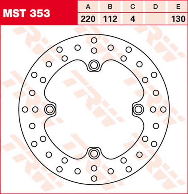 Trw Round Fixed Brake Rotor 220-250mm For Husqvarna WR 125 2000-2013 MST353