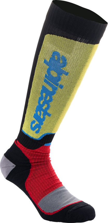 Alpinestars Mx Plus Socks Black Red Grey Yellow