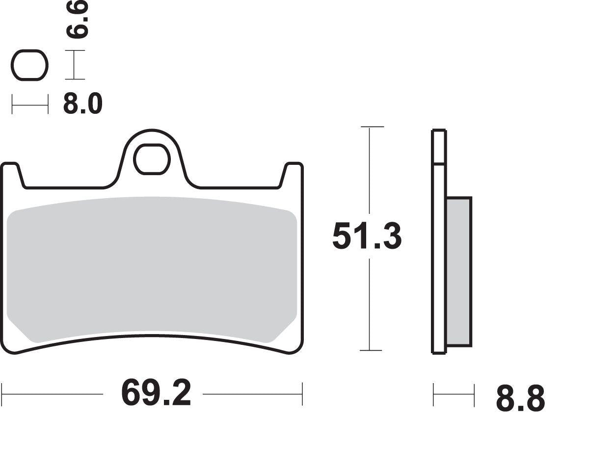 Sbs HS Street Excel Sintered Front Brake Pads For Yamaha YZF-R6 600 89-26 634HS