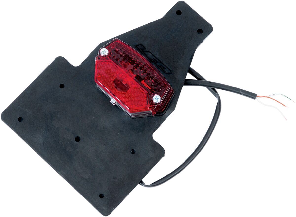 UFO VINTAGE UNI RUBBER LICENSE PLATE HOLDER W/ TAILLIGHT BLACK ME08028K