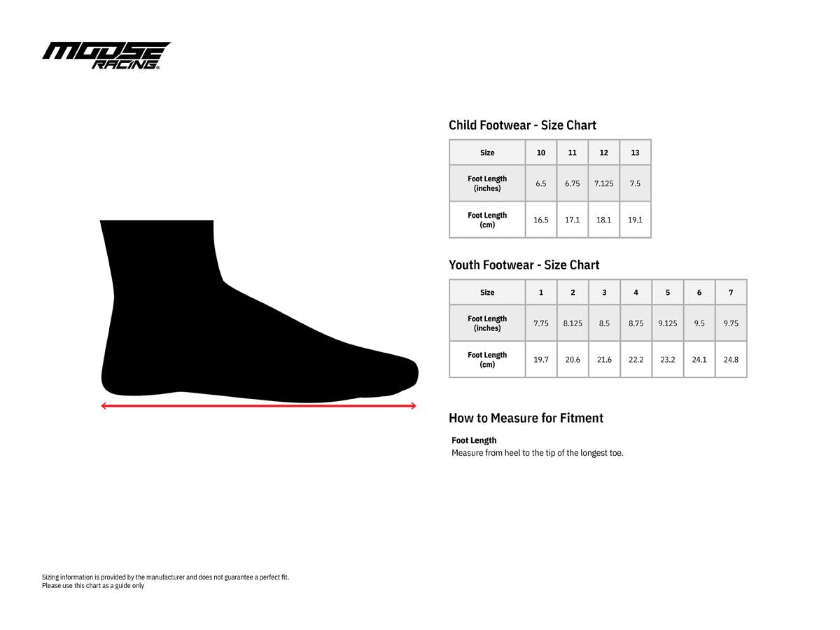 MOOSE RACING M1.3™ Youth Boots BK/OR 6