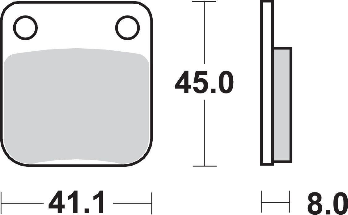 Sbs SI Offroad Sintered Brake Pads For Yamaha YFM 450 FX 4X4 1981-2025 536SI