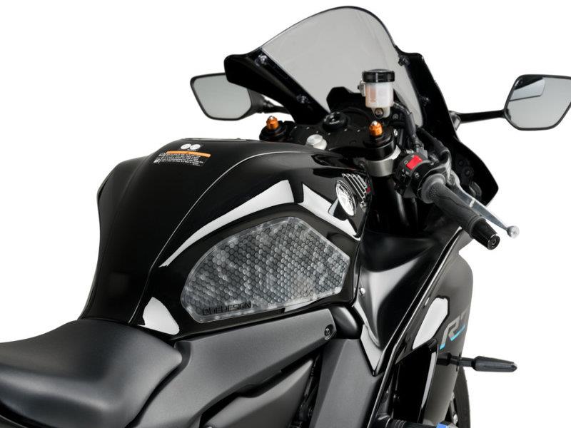 PUIG Side Tank Pad Protector Black for Yamaha YZF R7 22-25 21300N