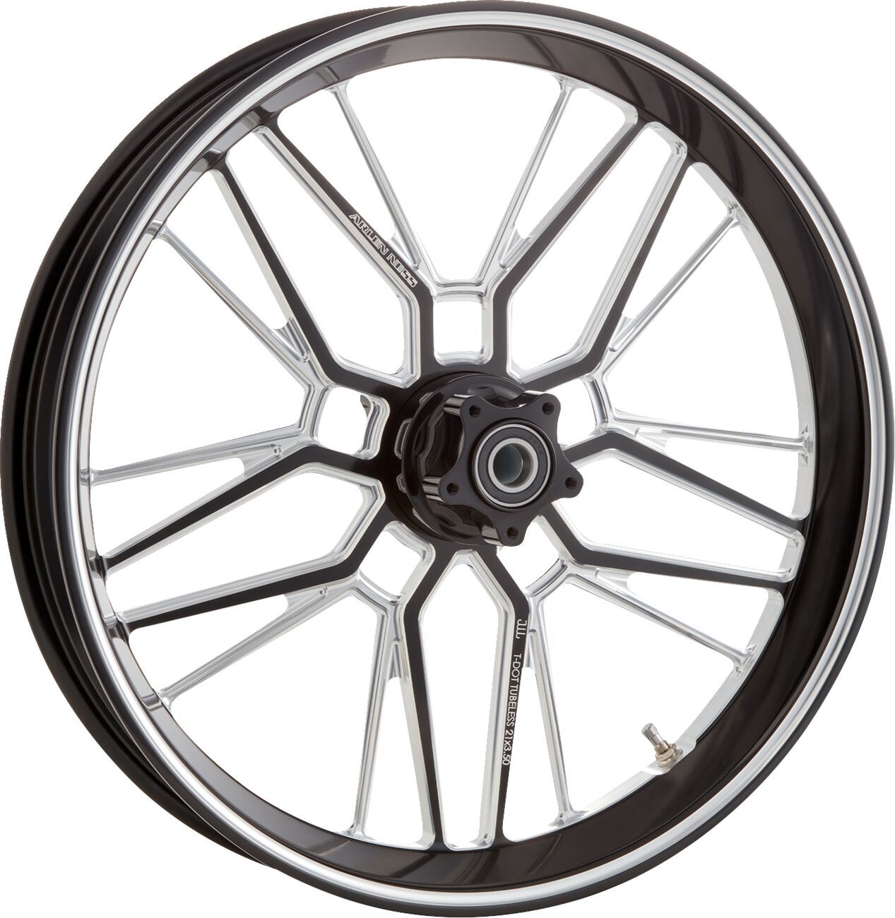 Arlen Ness Split-Spoke Rim 19X3.25 Black Machined Aluminum 330-024