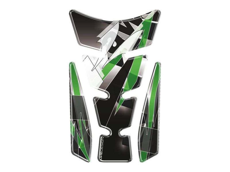 Puig Wings Tank Pad With Kawasaki Logo Black 21215H