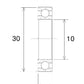 BLACK BEARING BEARING B3 10X30X9MM