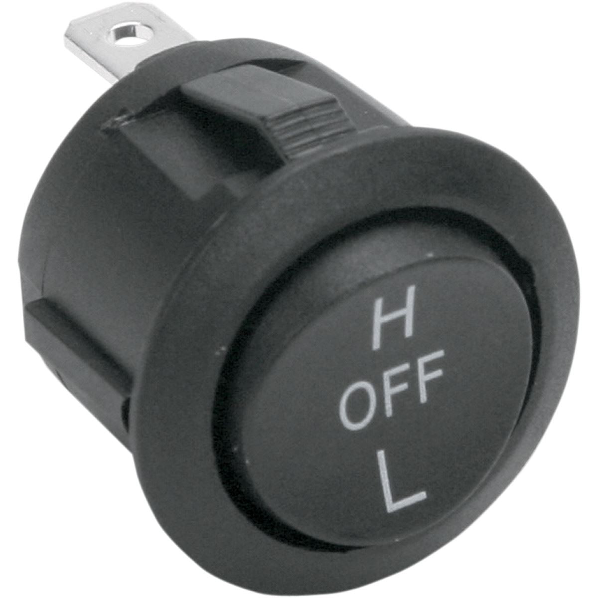 Heated Grips Switch High Lo Off Round Rocker