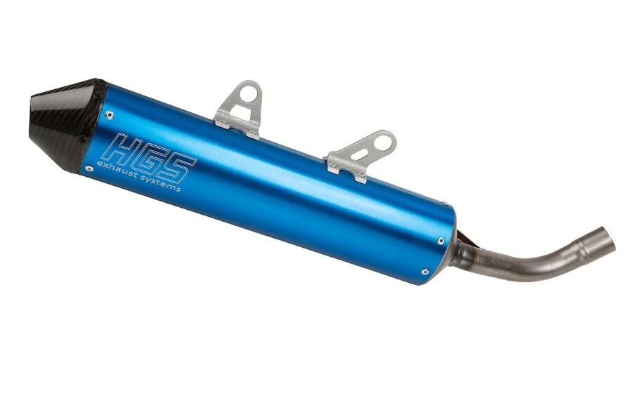 HGS Silencer For Yamaha YZ 125 02-25 Blue/Stainless Steel Yt-102-Scb