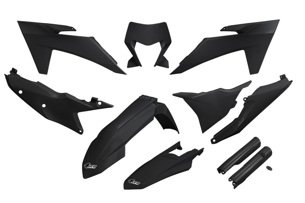 UFO Full Replacement Body Kit For KTM EXC 300 TBI 2024-2026 Black KTKIT530F@001