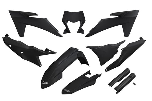 UFO Full Replacement Body Kit For KTM EXC 300 TBI 2024-2026 Black KTKIT530F@001