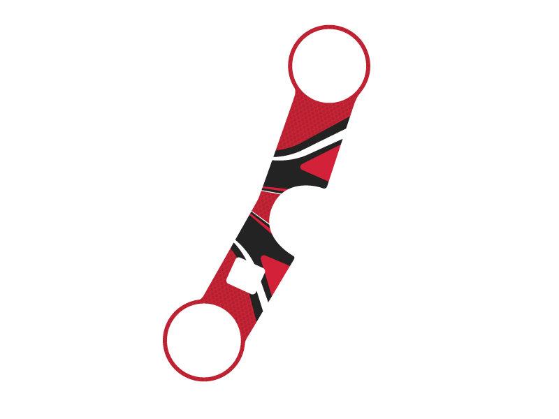 PUIG Radikal Yoke Protector Red for Suzuki GSX R 750 04-05 6941R