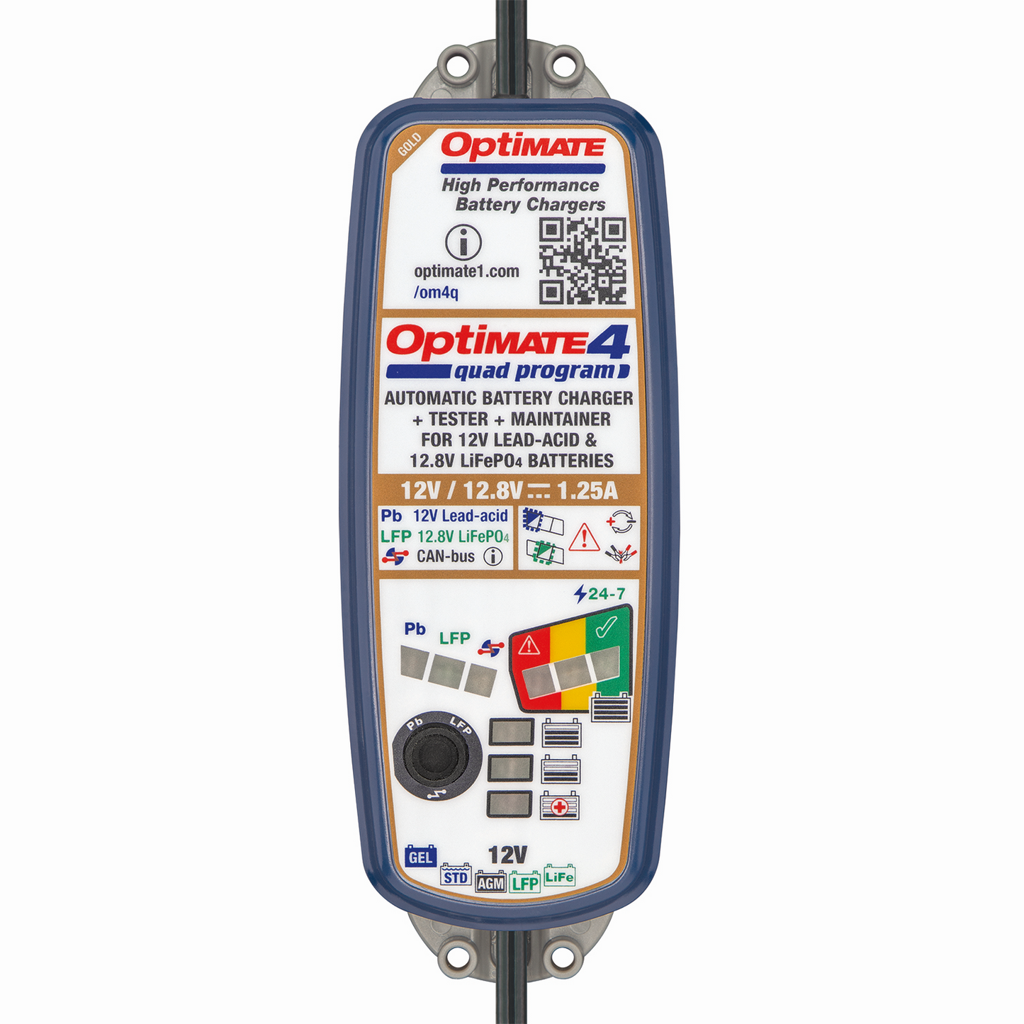 Optimate 4 Quad Program Battery Charger 12V ATV Motorcycle Car Van