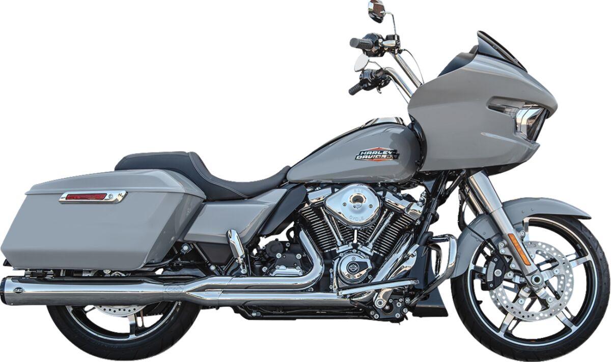 S&S CYCLE 2-into-1 GNX Exhaust System RACE CHROME for Harley Davidson FLT 17-25 550-1168