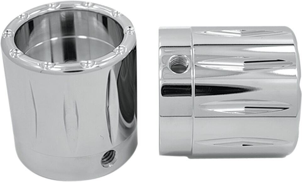 Avon Grips Front Axle Nut Cover Chrome 25.2 25.4 MM Di Aluminium AXL-RIV-CH-TOUR
