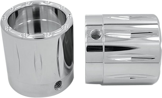 Avon Grips Front Axle Nut Cover Chrome 25.2 25.4 MM Di Aluminium AXL-RIV-CH-TOUR