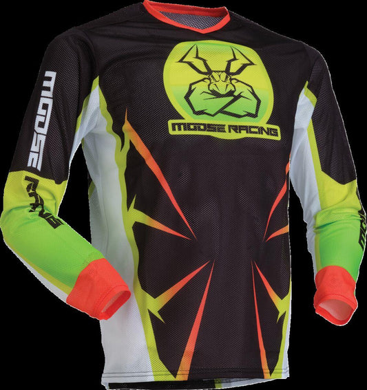 Moose Racing Jersey Youth Agroid Mesh Hi-Viz/Black