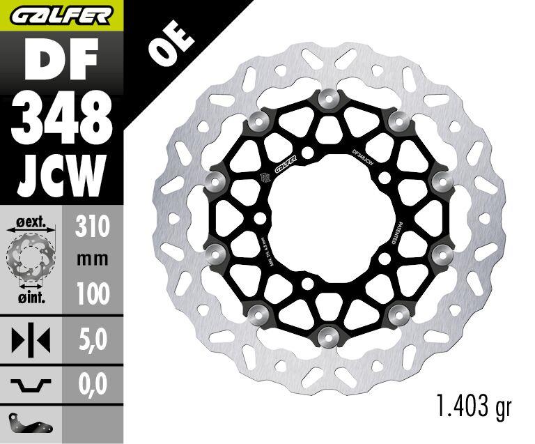 Galfer Brake Rotor FLOATECH WAVE For Suzuki V-STROM 800 DE 2005-2026 DF348JCW