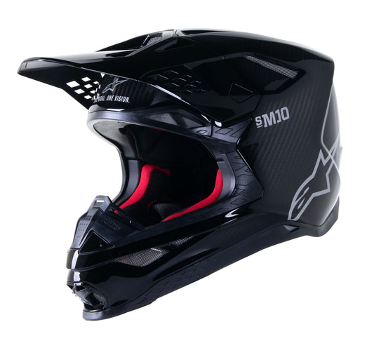ALPINESTARS Supertech M10 Solid Black Carbon MX Helmet