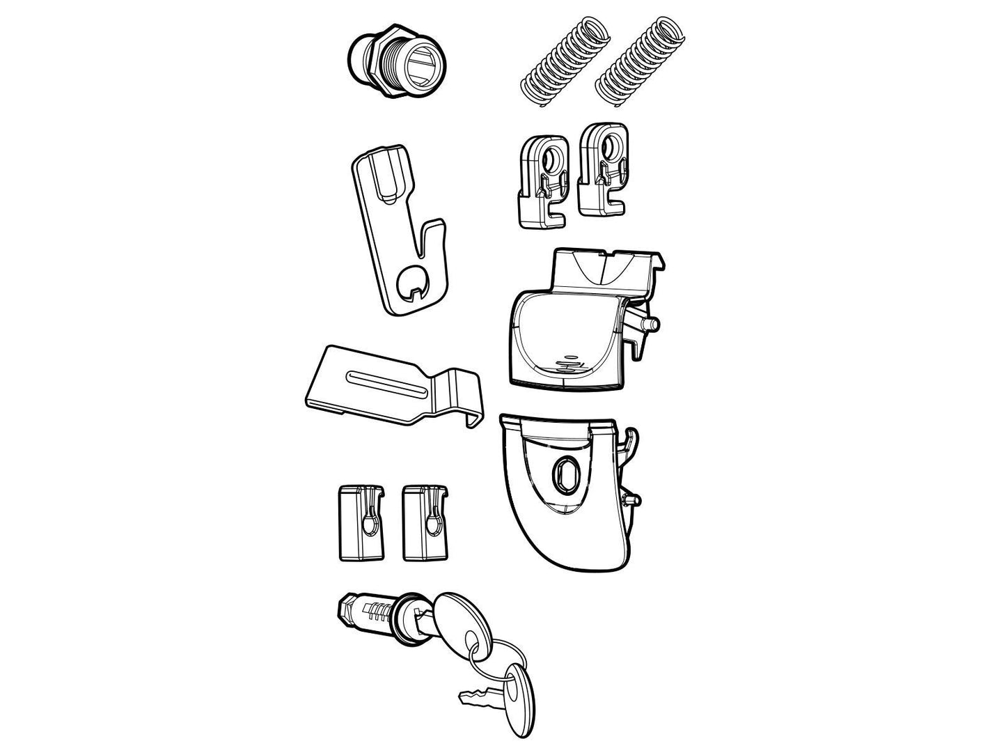 SHAD Replacement Locking Mechanism - SH33/SH34 D1B341MAR