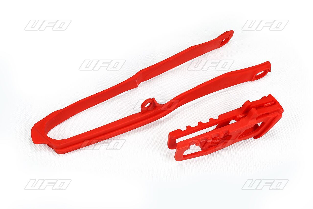 UFO CHAIN GUIDE & SLIDER KIT HONDA CRF RED HO04690-070