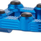 Arlen Ness MX Footpegs Driver Blue Billet Aluminum Rubber Pair 07-903