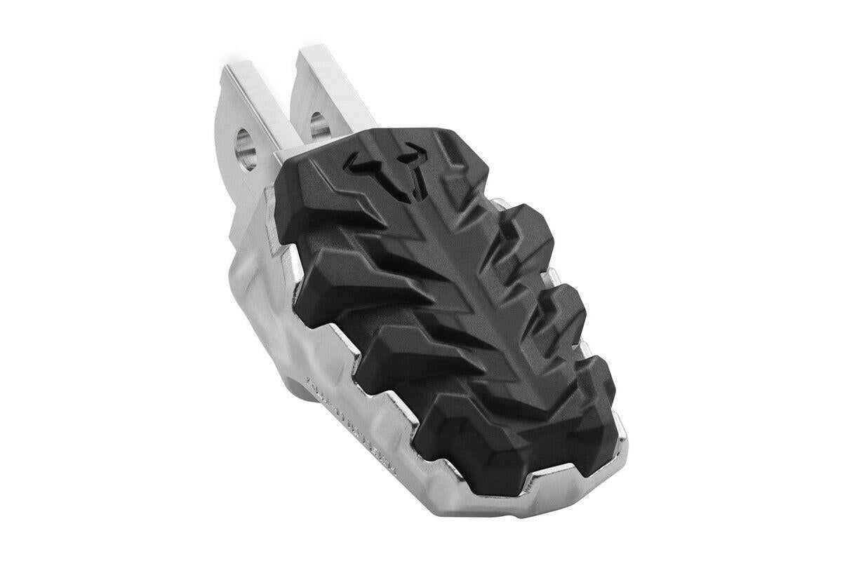 SW MOTECH EVO Footrest Kit Adjustable Rubber Black/Silver FRS.07.112.11001