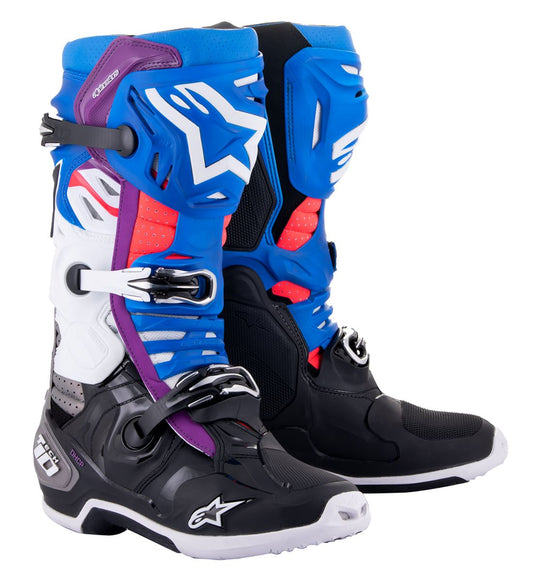 Alpinestars Tech 10 Supervented Boots Blue White Purple