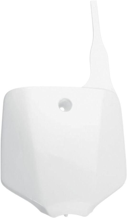 UFO FRONT NUMBER PLATE KAWASAKI KX65/KLX110 WHITE KA03732-047