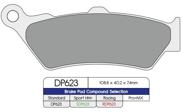 Dp Brakes SDP HH+ Supersport Pads For BMW R 1250 GS 1993-2024 SDP623HH+