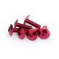 PUIG M6 Domed Screws 20mm x 6 Red Universal 0657R